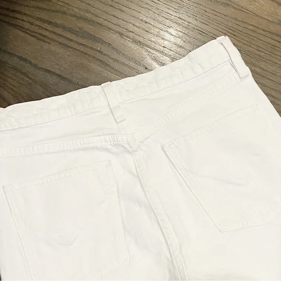 Hudson Remi High-Rise Straight Crop Jean White Raw Hem Size 28 - Picture 9 of 10
